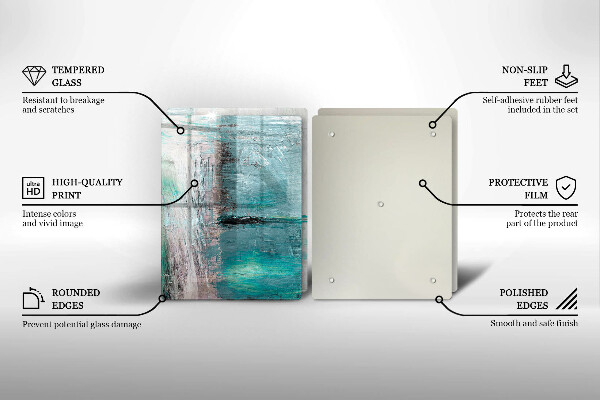 Glas Herdabdeckplatte Malen Sie Abstraktionshintergrund