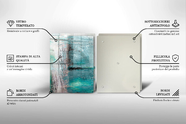 Glas Herdabdeckplatte Malen Sie Abstraktionshintergrund