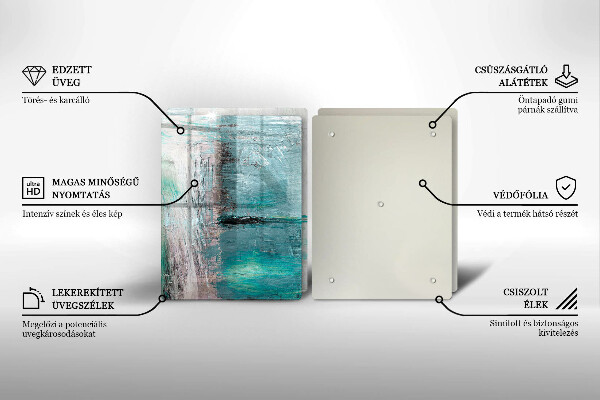 Glas Herdabdeckplatte Malen Sie Abstraktionshintergrund