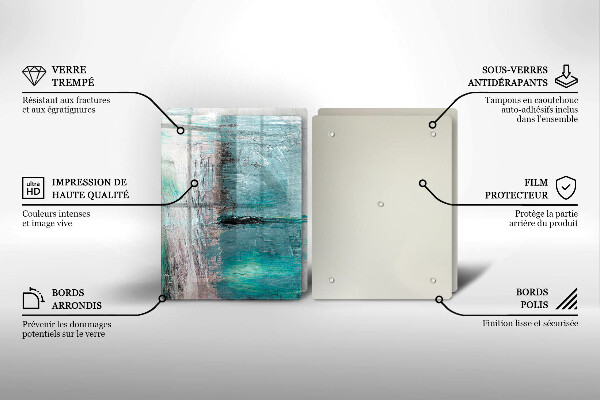 Glas Herdabdeckplatte Malen Sie Abstraktionshintergrund