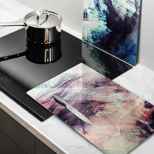 Glas Herdabdeckplatte Gemalte Abstraktion