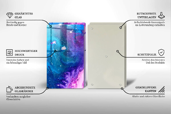 Glas Ceranfeldabdeckung Abstraktionstinten