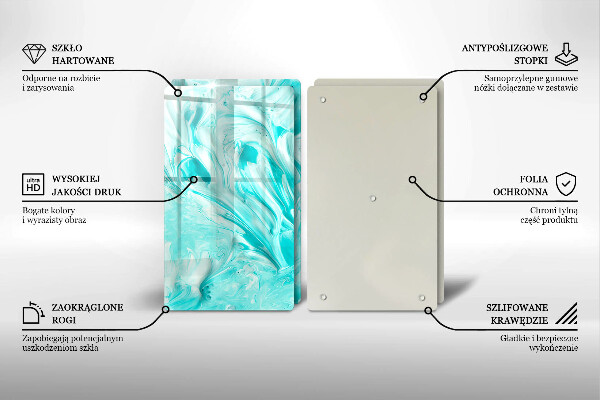 Glas Ceranfeldabdeckung Abstraktionsfarben