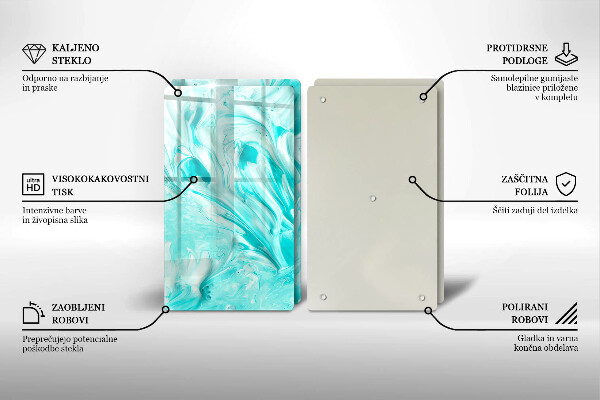 Glas Ceranfeldabdeckung Abstraktionsfarben