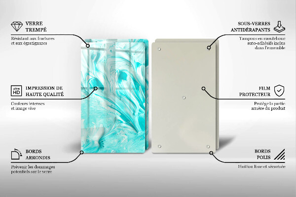Glas Ceranfeldabdeckung Abstraktionsfarben
