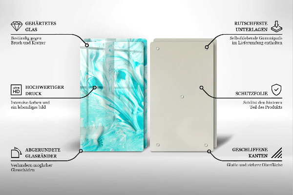 Glas Ceranfeldabdeckung Abstraktionsfarben
