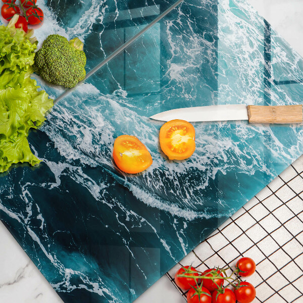 Glas Ceranfeldabdeckung Schäumende Wasserwellen