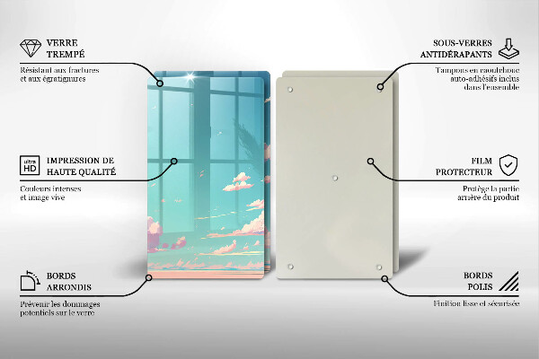 Glas Ceranfeldabdeckung Märchenhafter Himmel