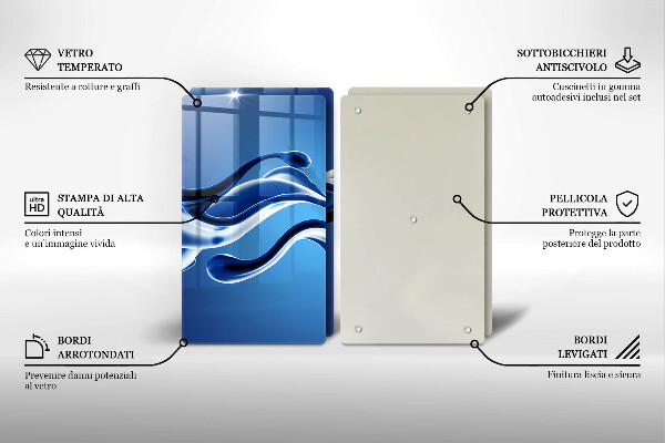 Glas Ceranfeldabdeckung Flüssige Abstraktion