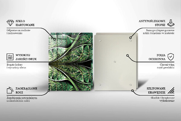 Glas Herdabdeckplatte Struktur der Blattadern