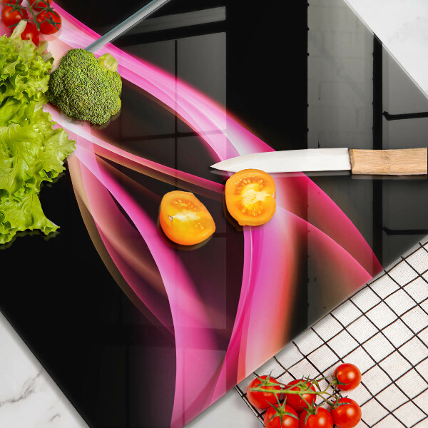 Glas Herdabdeckplatte Abstrakter Neonrauch