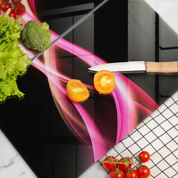 Glas Herdabdeckplatte Abstrakter Neonrauch