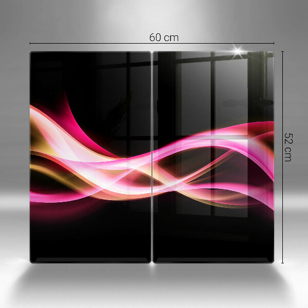 Glas Herdabdeckplatte Abstrakter Neonrauch