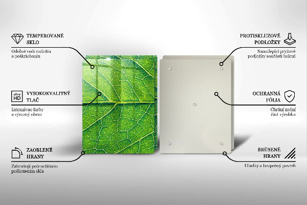 Glas Herdabdeckplatte Naturblattadern