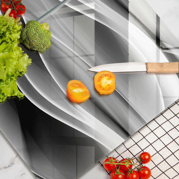 Glas Herdabdeckplatte Abstrakte Rauchlinien