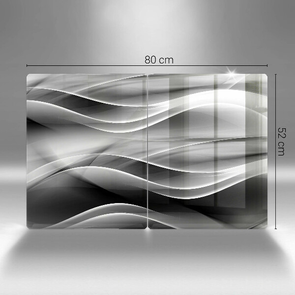 Glas Herdabdeckplatte Abstrakte Rauchlinien