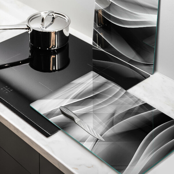 Glas Herdabdeckplatte Abstrakte Rauchlinien