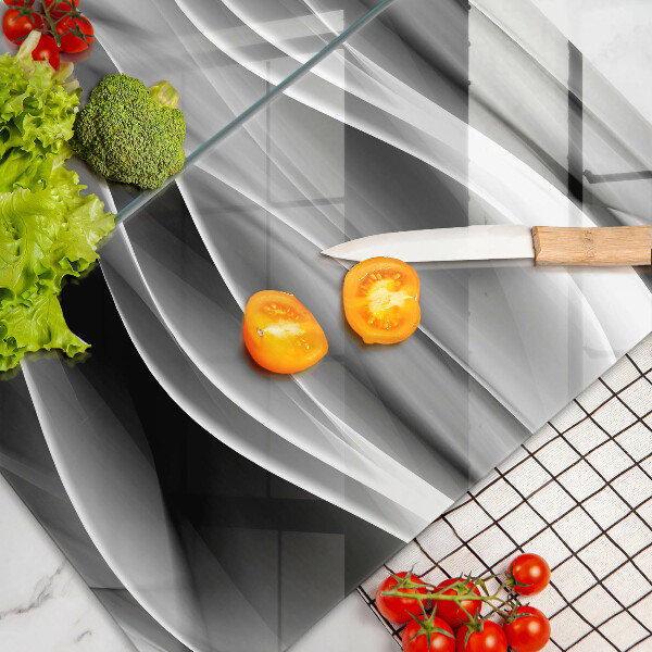 Glas Herdabdeckplatte Abstrakte Rauchlinien