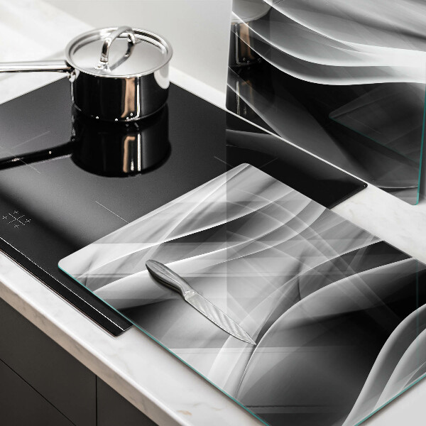 Glas Herdabdeckplatte Abstrakte Rauchlinien