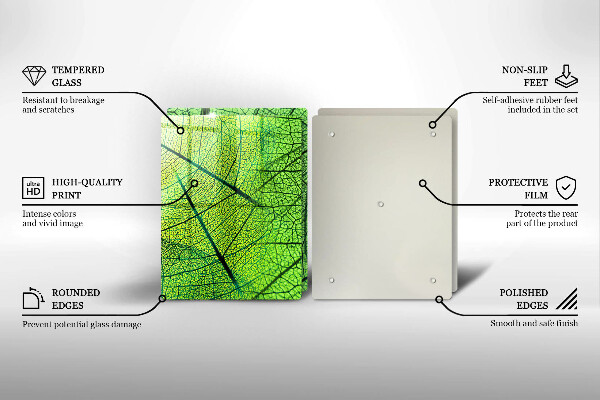 Glas Herdabdeckplatte Naturblattadern