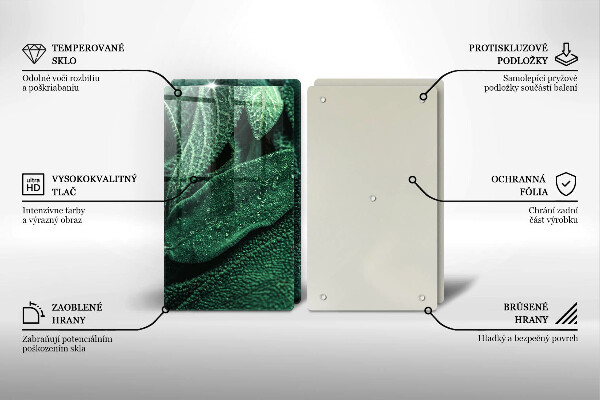 Glas Herdabdeckplatte Die Blätter der Pflanze