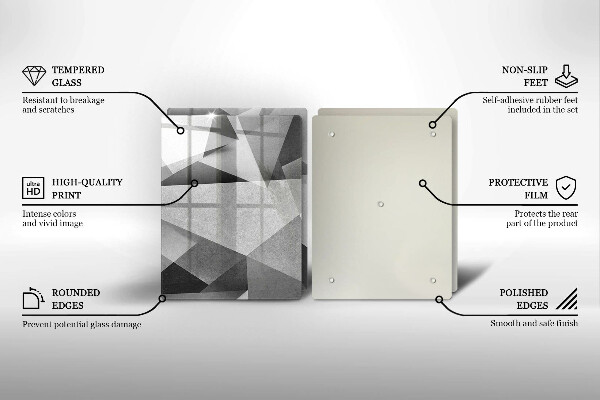 Glas Herdabdeckplatte Konkrete scharfe Abstraktion