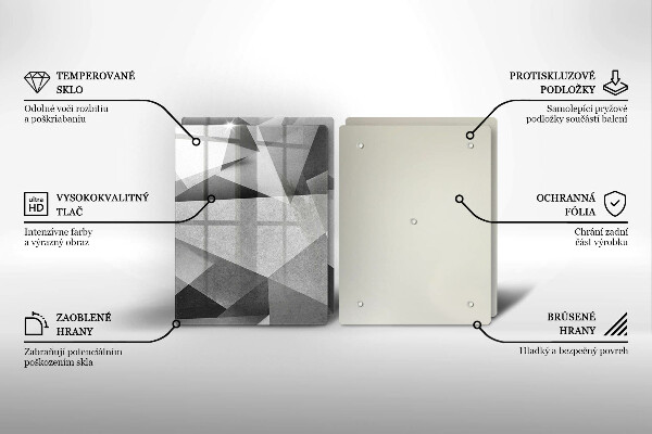 Glas Herdabdeckplatte Konkrete scharfe Abstraktion