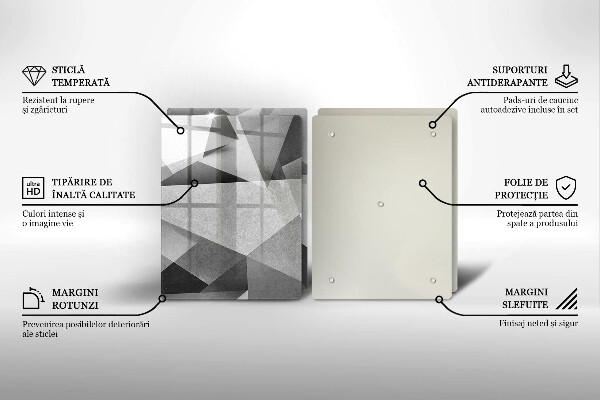 Glas Herdabdeckplatte Konkrete scharfe Abstraktion