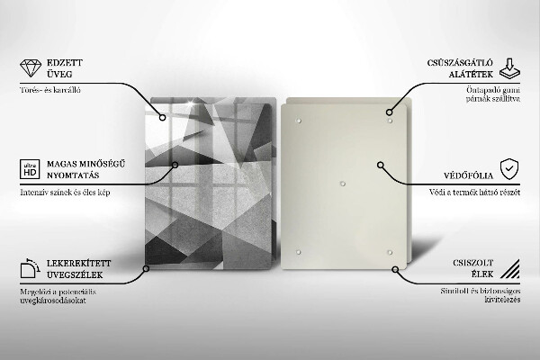 Glas Herdabdeckplatte Konkrete scharfe Abstraktion