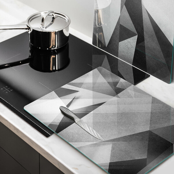Glas Herdabdeckplatte Konkrete scharfe Abstraktion