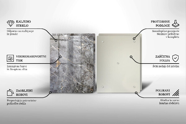 Glas Herdabdeckplatte Steinstruktur