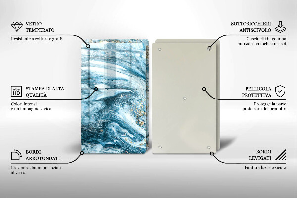 Glas Ceranfeldabdeckung Struktur mit Gold