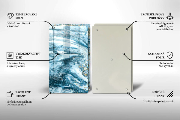 Glas Ceranfeldabdeckung Struktur mit Gold