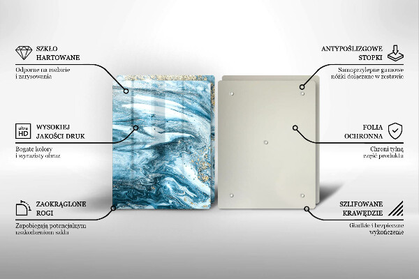 Glas Ceranfeldabdeckung Struktur mit Gold