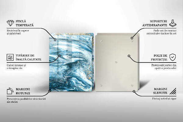 Glas Ceranfeldabdeckung Struktur mit Gold