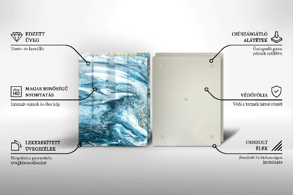 Glas Ceranfeldabdeckung Struktur mit Gold