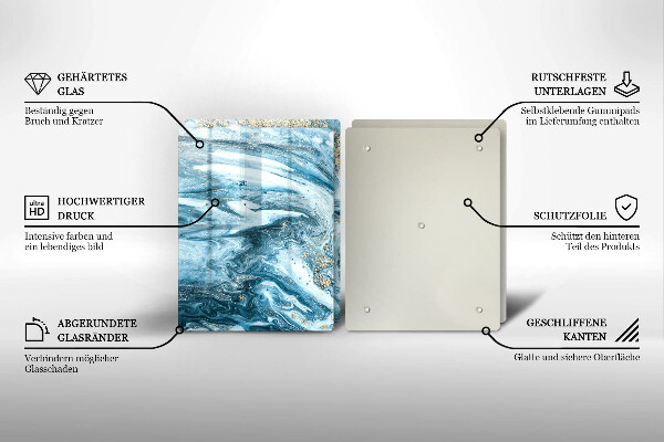 Glas Ceranfeldabdeckung Struktur mit Gold
