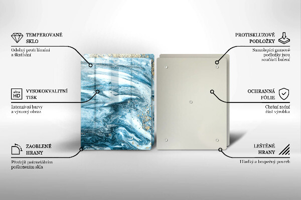Glas Ceranfeldabdeckung Struktur mit Gold