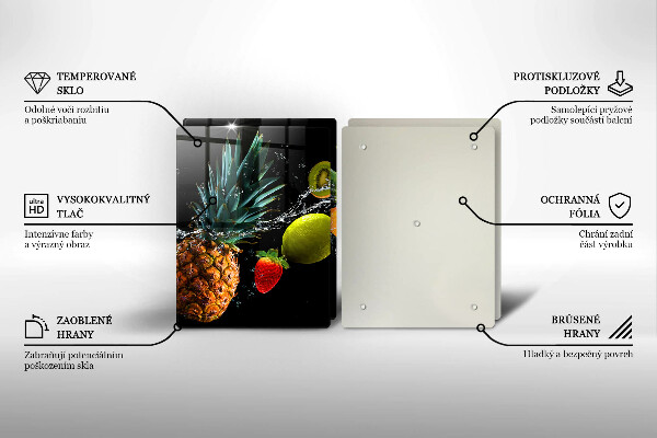 Glas Ceranfeldabdeckung Früchte im Wasser