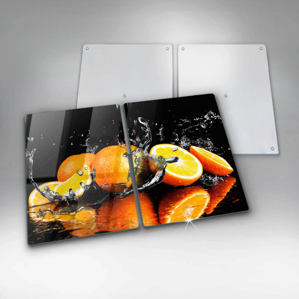 Glas Herdabdeckplatte Saftige Orangenfrucht