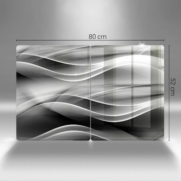 Glas Herdabdeckplatte Abstraktion sanfte Linien