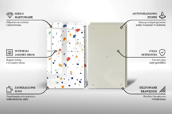 Glas Ceranfeldabdeckung Buntes Steingut