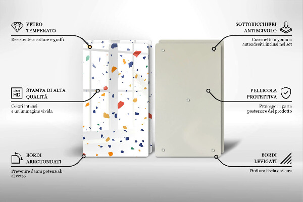 Glas Ceranfeldabdeckung Buntes Steingut