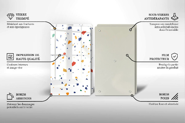 Glas Ceranfeldabdeckung Buntes Steingut