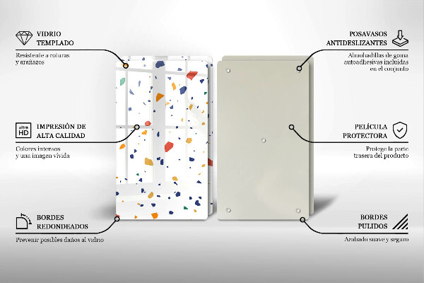 Glas Ceranfeldabdeckung Buntes Steingut