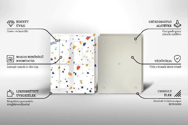 Glas Ceranfeldabdeckung Buntes Steingut