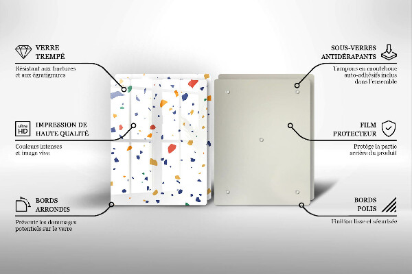 Glas Ceranfeldabdeckung Buntes Steingut
