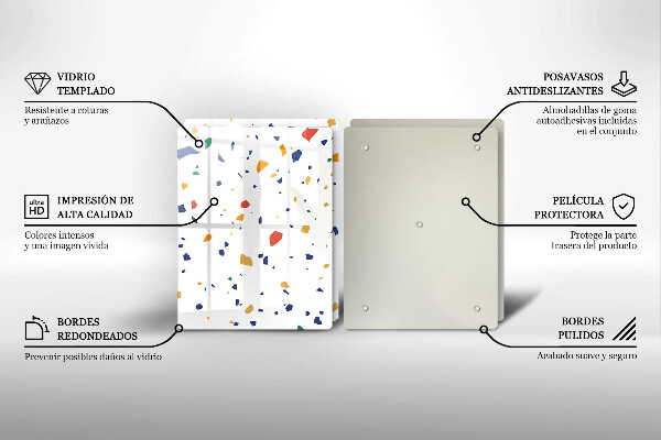 Glas Ceranfeldabdeckung Buntes Steingut