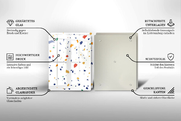 Glas Ceranfeldabdeckung Buntes Steingut