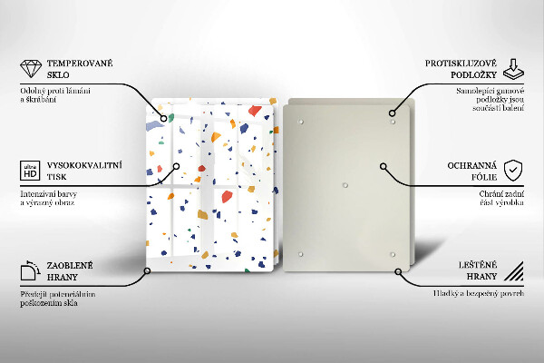 Glas Ceranfeldabdeckung Buntes Steingut